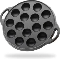 Poffertjespan - Inc. Flacon Doseur Gratuit, Brosse, Fourchette - Convient à Toutes Les Cuisinières - Poffertjes Maker - Poffertjespan Induction - Poffertjespan Electric - Sinterklaas - Noël - Cadeau De Noël -Cuisine Fournitures Magasin 1200x1186 6