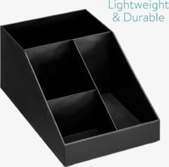 Navaris Pour Accessoires De Café - Récipient Pour Sucre, Lait Et Sachets De Thé - Avec 4 Compartiments - Pour La Maison Ou Le Bureau - Zwart -Cuisine Fournitures Magasin 1200x1186 9