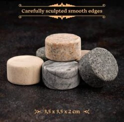 Pierres à Whisky GOURMEO (6 Pièces) En Marbre Et Granit I Glaçons Réutilisables, Pierres à Whisky, Pierres à Whisky, Pierres De Refroidissement -Cuisine Fournitures Magasin 1200x1187 11