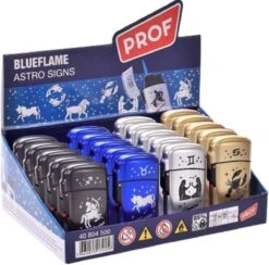 Borvat® | Briquet Electrique - Jet Flame - Métal Look - Turbo Flame - 1 Pièces - Différentes Couleurs Au Choix