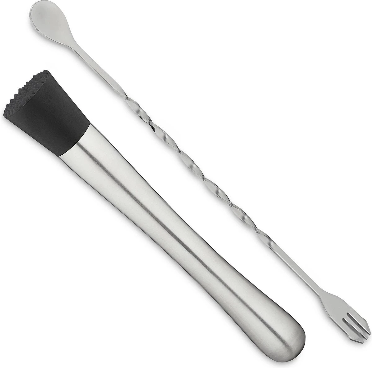 Relaxdays Pilon à Cocktail Et Cuillère De Bar - Pilon - Cuillère à Cocktail - 26 Cm - Goût Neutre 1 Relaxdays Pilon à Cocktail Et Cuillère De Bar - Pilon - Cuillère à Cocktail - 26 Cm - Goût Neutre