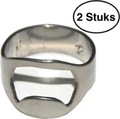 Anneau Ouvert à Bières - 2 Pièces - Bières - Décapsuleur - 22 Mm - Accessoires De Bar - Inox - Inox