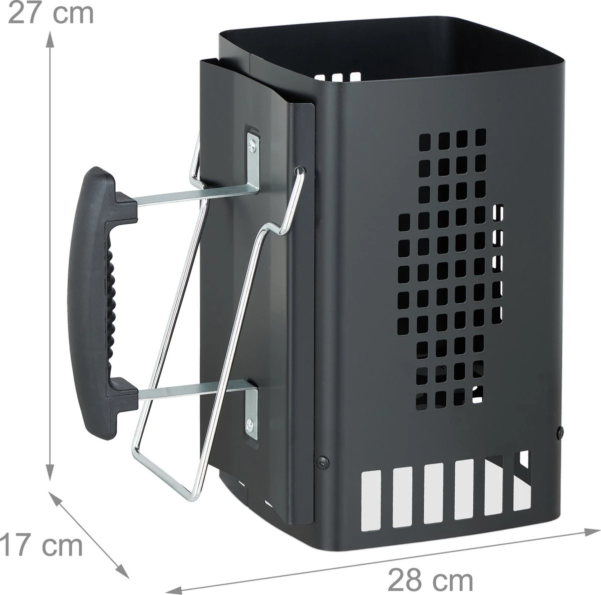Allumeur De Briquettes Relaxdays - Avec Poignée - Allume-charbon - Barbecue - Fer - Noir 9 Allumeur De Briquettes Relaxdays - Avec Poignée - Allume-charbon - Barbecue - Fer - Noir – Image 9
