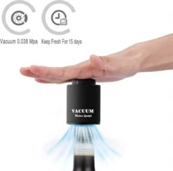 Pompe à Vide à Vin DOWO® Avec échelle De Date - Bouchon à Vin - Pompe à Vide à Vin - Bouchon à Champagne -Cuisine Fournitures Magasin 1200x1189 9