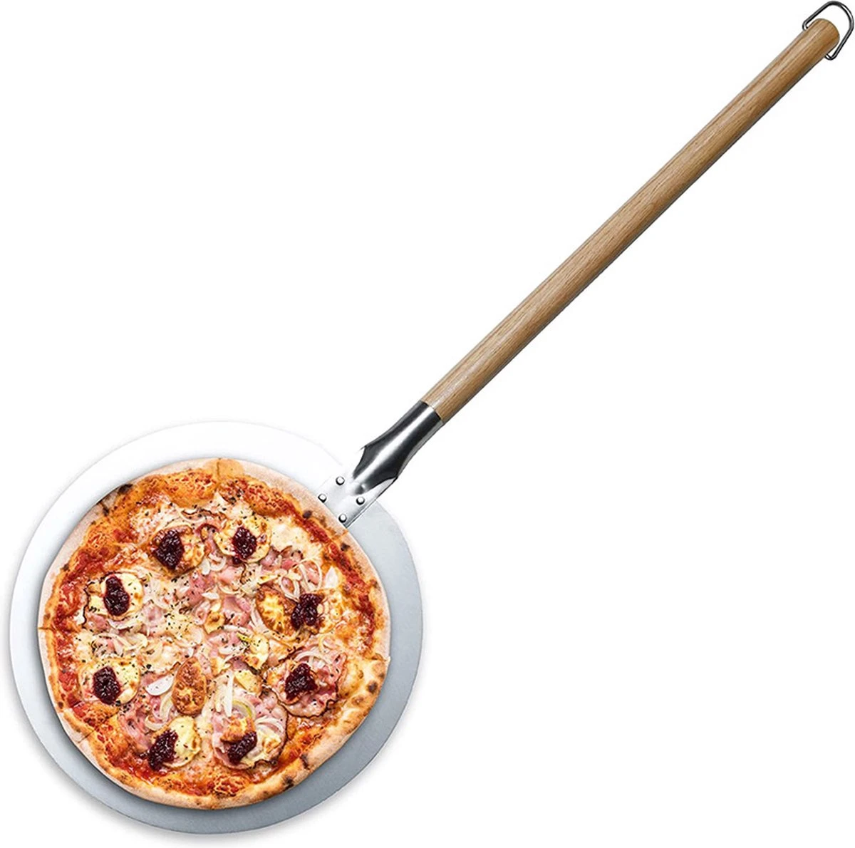 Bergner Masterpro - Pelle à Pizza XL - Pour Four Et BBQ - Ø30 X 87cm - Manche Amovible - Acier Inoxydable 1 Bergner Masterpro - Pelle à Pizza XL - Pour Four Et BBQ - Ø30 X 87cm - Manche Amovible - Acier Inoxydable