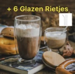 Verres à Double Paroi + 6 Pailles En Verres - Set De 6 - Verres à Café à Café Latte Macchiato Espresso - Tasses à Café/ Verres à Verres à Thé - Verre à Café - 6 X 350 Ml -Cuisine Fournitures Magasin 1200x1190 14