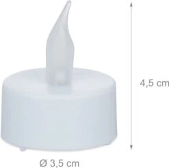 Relaxdays 24 X Bougies Chauffe-plat LED Dans Un Ensemble De Bougies Chauffe-plat - éclairage De Fête - Atmosphérique - Blanc -Cuisine Fournitures Magasin 1200x1191 3