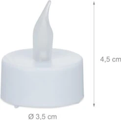 Relaxdays 96 X Bougies Chauffe-plat LED Dans Un Ensemble De Bougies Chauffe-plat - éclairage De Fête - Atmosphérique - Blanc -Cuisine Fournitures Magasin 1200x1191 4