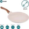 TR Goods - Poêle à Crêpes Ø25cm - Poêle à Crêpes - Arena Wit - Antiadhésif - Revêtement Antiadhésif - Convient Pour L'induction