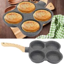 Pan à Frire En Aluminium, Revêtement Antiadhésif Pour Poêle à Omelette Avec Poêle à Crêpes à œufs à 4 Trous Pour Cuisinière à Gaz à Induction 14,6 X 7,7 X 1 Po -Cuisine Fournitures Magasin 1200x1192 5