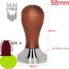 Cyrus Tamper Acier Inoxydable 58mm Manche En Bois - Outils Barista - Cyruscoffee - Tamper + Cadeau