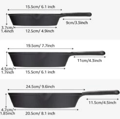 Poêle En Fonte, Poêle à Griller, Grille En Fonte, Poêles à Steak Avec Poignée, Ensemble De 3 Pièces Pour Barbecue à Gaz -Cuisine Fournitures Magasin 1200x1193 2