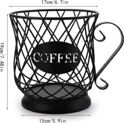Panier à Capsules De Café, Panier Porte-café, Panier De Rangement Pour Capsules De Café, Panier à Café, Support à Dosettes De Café, Porte-capsules De Café, Pour Stocker Des Capsules De Café Et Des Fruits, Noir -Cuisine Fournitures Magasin 1200x1193 6