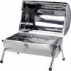 Barbecue Cylindrique De Luxe Oneiro Avec Double Surface De Cuisson - 41x29xH38cm - été - Grillade - Jardin - Cuisine - Salle à Manger