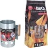 Briquettes Pour BBQ /allume-charbon Avec Manche En Bois 27 Cm - Y Compris 80x Allume-feux Pour BBQ