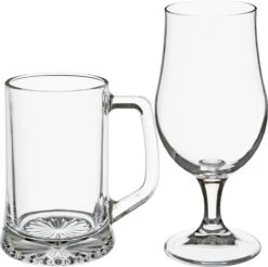 Set De Verres à Verres à Bière Secret De Gourmet - Chopes à Bière/verres à Bière Sur Pied - 8x Pièces - Verre