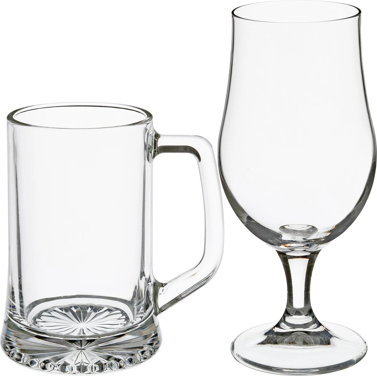 Set De Verres à Verres à Bière Secret De Gourmet - Chopes à Bière/verres à Bière Sur Pied - 8x Pièces - Verre 1 Set De Verres à Verres à Bière Secret De Gourmet - Chopes à Bière/verres à Bière Sur Pied - 8x Pièces - Verre