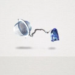 Madame Chai - Thee- Oeuf Avec Une Pierre Naturelle - Cristal Violet - Pierre Précieuse - Cristal Violet Sur Un Infuseur à Thé - Infuseur à Thé De Luxe - Infuseur à Thé Thé En Vrac - Infuseur
