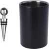 Seau à Vin/seau à Vin Noir Avec Aspirateur Sur Acier Inoxydable D12 X H18 Cm
