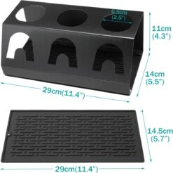 KINGDOWAY Porte-bouteilles - Porte-bouteilles - Porte-bouteilles - Avec Tapis Anti-goutte - Pour Bouteilles Duo, Crystal, Easy, Fuse, E-mail Soda Stream - Zwart Mat -Cuisine Fournitures Magasin 1200x1197 35