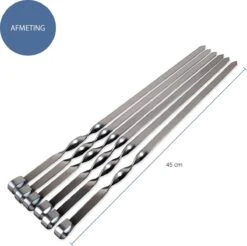 Ensemble De 6 Brochettes Barbecue Krumble / Ensemble De Brochettes En Acier Inoxydable De 45 Cm De Longueur / 6 Brochettes Pour Viande Et Légumes - Acier Inoxydable -Cuisine Fournitures Magasin 1200x1197 39