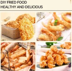 Friteuse En Acier Inoxydable Avec Thermomètre - 3,2 L - Égouttoir à Huile Et Couvercle - Friteuse De Style Japonais - Friteuse Tempura Pour Tempura - Frites - Steak De Poulet -Cuisine Fournitures Magasin 1200x1197 5
