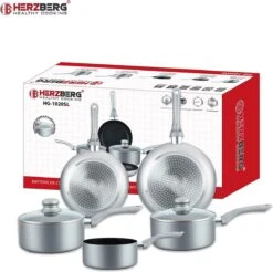 Herzberg HG-1020 : Set De Casseroles 7 Pièces Avec Revêtement Antiadhésif Et Revêtement En Pierre -Cuisine Fournitures Magasin 1200x1197 7