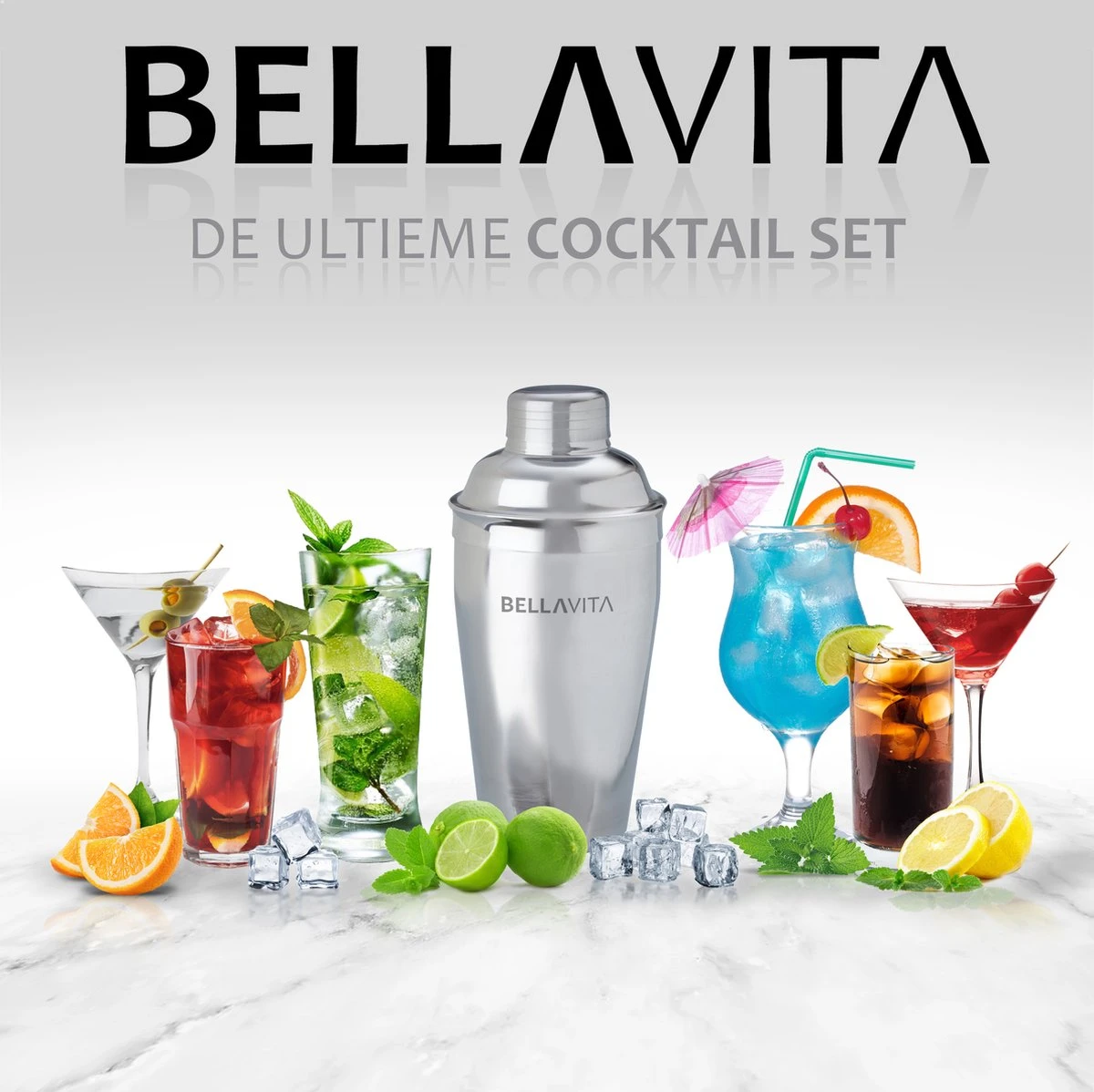 BELLAVITA Cocktail Set - 16 Pièces - 750ml - Cocktail - Shaker - Bartender - Verre Doseur - Acier Inoxydable - Bamboe 11 BELLAVITA Cocktail Set - 16 Pièces - 750ml - Cocktail - Shaker - Bartender - Verre Doseur - Acier Inoxydable - Bamboe – Image 11