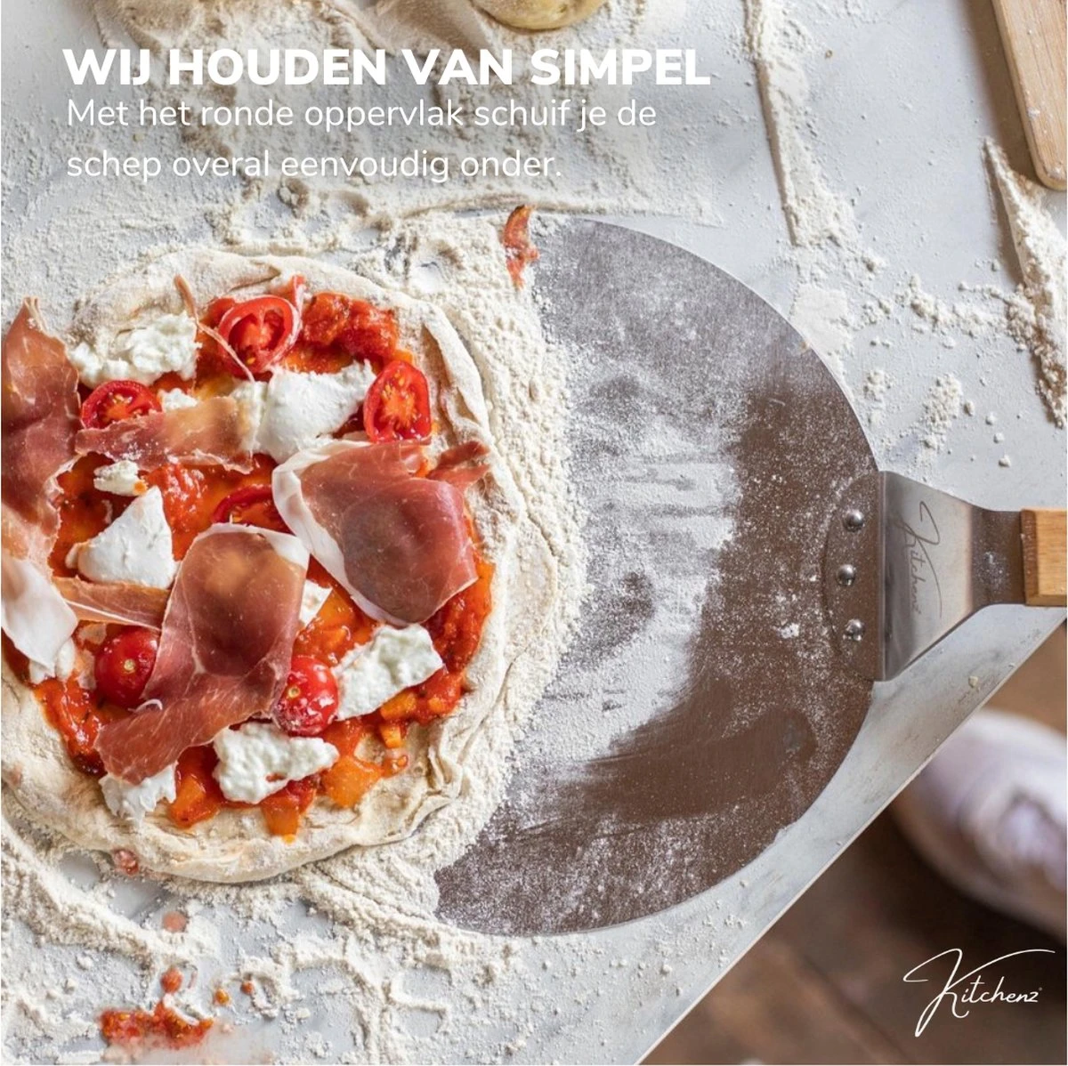 Kitchenz Pelle à Pizza Acier Inoxydable - Pelle à Pizza Pour BBQ - Manche Bois - 25,5 CM 4 Kitchenz Pelle à Pizza Acier Inoxydable - Pelle à Pizza Pour BBQ - Manche Bois - 25,5 CM – Image 4