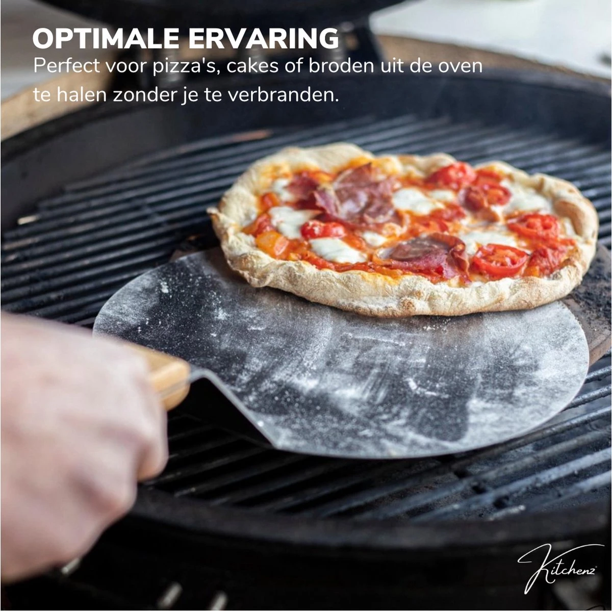 Kitchenz Pelle à Pizza Acier Inoxydable - Pelle à Pizza Pour BBQ - Manche Bois - 25,5 CM 7 Kitchenz Pelle à Pizza Acier Inoxydable - Pelle à Pizza Pour BBQ - Manche Bois - 25,5 CM – Image 7