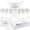Ensemble Complet Moët & Chandon Ice Imperial Seau à Glace XL Comprenant 6 Verres Et Petit Seau à Glace Avec Cuillère Et Serviette