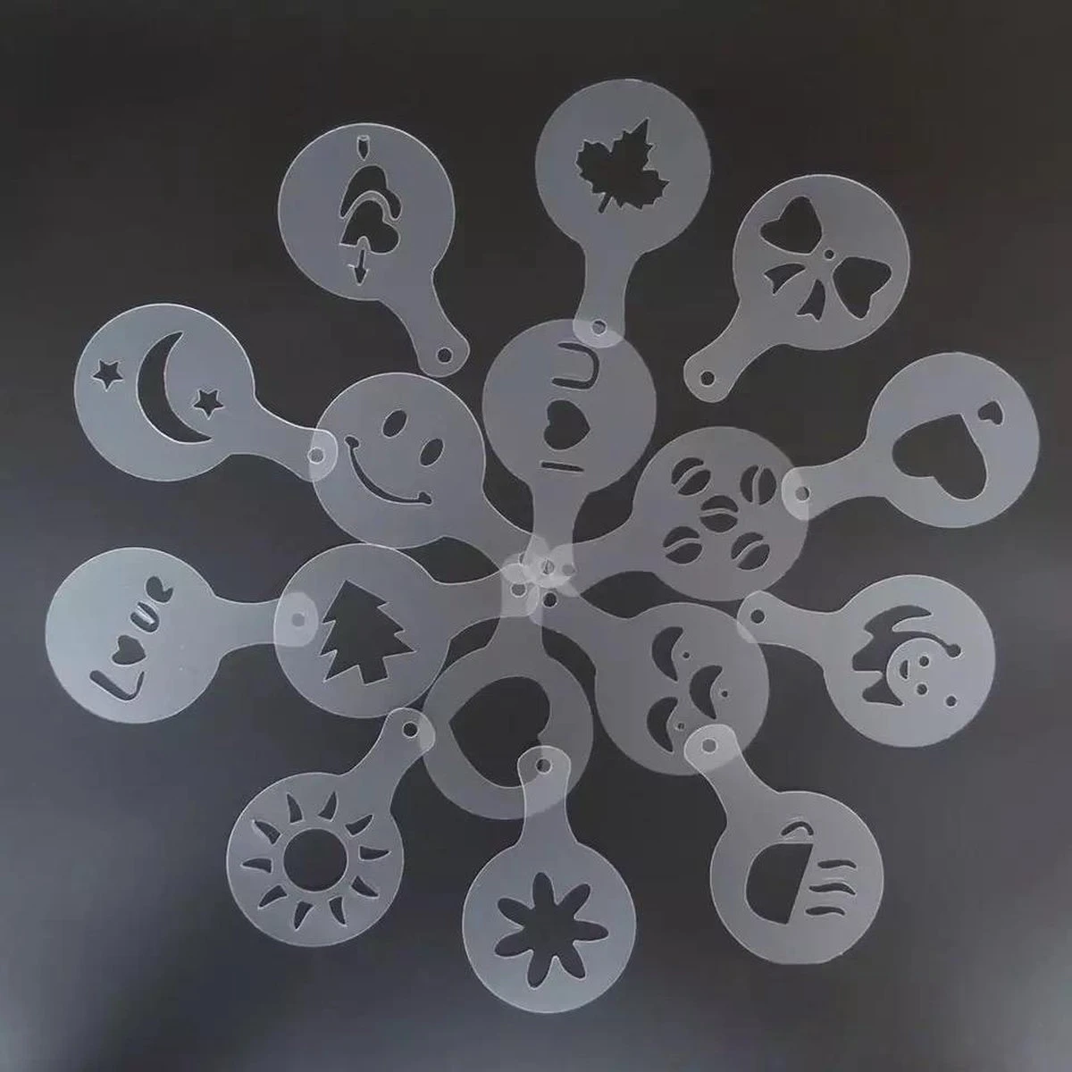 Ensemble De Cappuccino En Acier Inoxydable / épandeur De Cacao / Modèles De Café Outils Barista 2 Ensemble De Cappuccino En Acier Inoxydable / épandeur De Cacao / Modèles De Café Outils Barista – Image 2