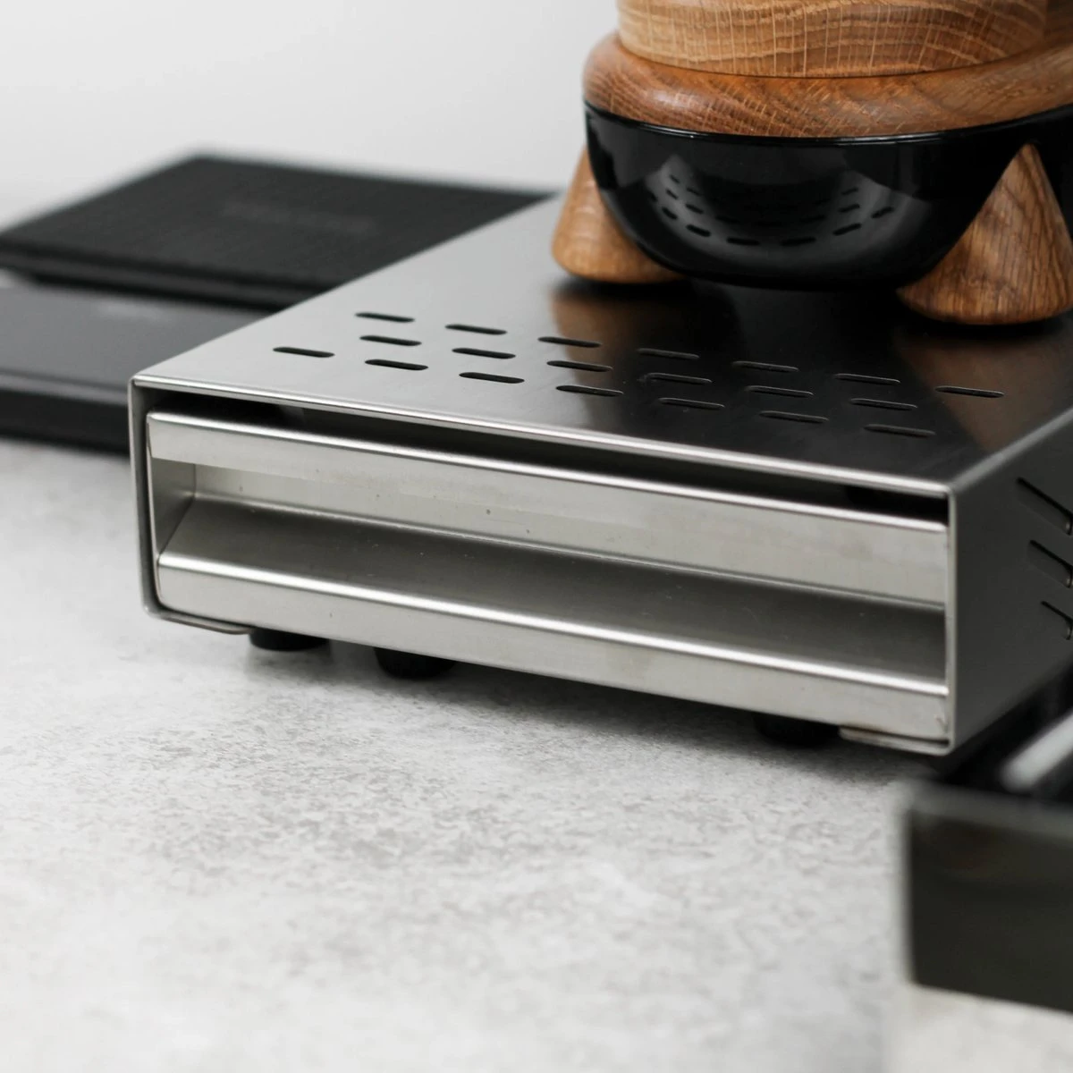 Mini Plateau à Tasses - Argent - Acier Inoxydable - 25cm X 18cm X 8cm - Batteur à Café 4 Mini Plateau à Tasses - Argent - Acier Inoxydable - 25cm X 18cm X 8cm - Batteur à Café – Image 4