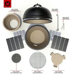 VOLT! BBQ Kamado En Céramique XL / 59 CM / 22 Pouces - Barbecue Grill Grenade 21'' 22'' - Plug & Play - Y Compris Accessoires De BBQ Kamado - Cuisine Extérieure - Barbecue à Charbon De Bois - BBQ à Oeufs - BBQ Kamado - Paroi Épaisse - Zwart 14 VOLT! BBQ Kamado En Céramique XL / 59 CM / 22 Pouces - Barbecue Grill Grenade 21'' 22'' - Plug & Play - Y Compris Accessoires De BBQ Kamado - Cuisine Extérieure - Barbecue à Charbon De Bois - BBQ à Oeufs - BBQ Kamado - Paroi Épaisse - Zwart -Cuisine Fournitures Magasin 1200x1200 109