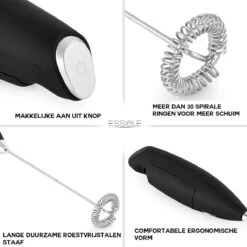 Donkersstuff - Mousseur à Lait Pour Une Mousse Perfect - Mousseur à Lait - Mousseur à Lait Manuel - Mousseur à Lait électrique -Cuisine Fournitures Magasin 1200x1200 1187