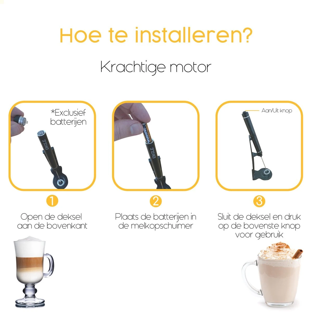 Manuel Du Mousseur à Lait Engle + Standard - Mousseur à Lait électrique Sur Piles - Mousseur à Lait 4 Manuel Du Mousseur à Lait Engle + Standard - Mousseur à Lait électrique Sur Piles - Mousseur à Lait – Image 4