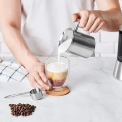 Silberthal - Mousseur à Lait - Mousseur à Lait Manuel - 400 Ml - Argent - Acier Inoxydable - Mousseur à Lait - Cadeau -Cuisine Fournitures Magasin 1200x1200 1229