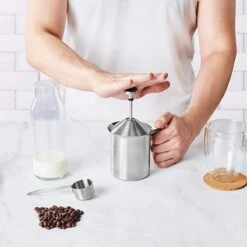 Silberthal - Mousseur à Lait - Mousseur à Lait Manuel - 400 Ml - Argent - Acier Inoxydable - Mousseur à Lait - Cadeau -Cuisine Fournitures Magasin 1200x1200 1230