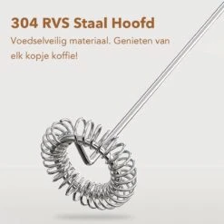 DOWO® - Mousseur à Lait électrique - Mousseur à Lait Manuel - Piles Incluses - Mousseur à Lait - Mousseur à Lait - Zwart & Argent - Acier Inoxydable -Cuisine Fournitures Magasin 1200x1200 1239