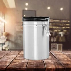 Récipient De Stockage Relaxdays Café - Boîte à Café - Hermétique - Récipient à Café - Argent - Métal Petit -Cuisine Fournitures Magasin 1200x1200 1247