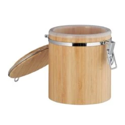 Boîte à Café Relaxdays Bambou - Boîte De Rangement - Hermétique - Fermeture à Clip - Avec Couvercle -Cuisine Fournitures Magasin 1200x1200 1260