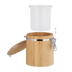 Boîte à Café Relaxdays Bambou - Boîte De Rangement - Hermétique - Fermeture à Clip - Avec Couvercle -Cuisine Fournitures Magasin 1200x1200 1261