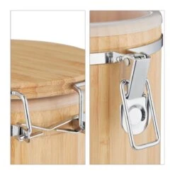 Boîte à Café Relaxdays Bambou - Boîte De Rangement - Hermétique - Fermeture à Clip - Avec Couvercle -Cuisine Fournitures Magasin 1200x1200 1262