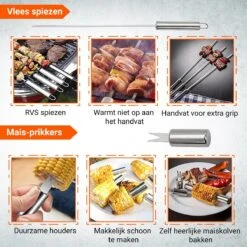 Ensemble D'outils De BBQ Ensemble D'accessoires De Valise Pinces Tablier De Brosse Barbecue - Ensemble D'accessoires De BBQ De Chef Cuisinier -Cuisine Fournitures Magasin 1200x1200 132