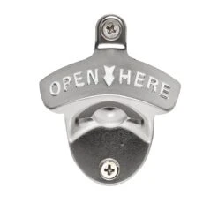 Lumaland - Décapsuleur - Décapsuleur Mural - OUVRIR ICI - 80x65mm - Acier Inoxydable - Blanc -Cuisine Fournitures Magasin 1200x1200 1327