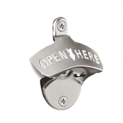 Lumaland - Décapsuleur - Décapsuleur Mural - OUVRIR ICI - 80x65mm - Acier Inoxydable - Blanc -Cuisine Fournitures Magasin 1200x1200 1331