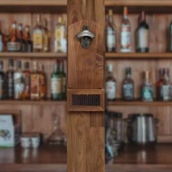 Décapsuleur Avec Bac De Récupération - Ouvre-bière - Décapsuleur Mural - Décapsuleur - Boisson à L'intérieur Et à L'extérieur - Bois Brun - Acier Inoxydable -Cuisine Fournitures Magasin 1200x1200 1340