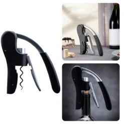 Ouvre-bouteille De Vin De Luxe Cheqo® - Tire-bouchon - Ouvre-bouteille - Robuste - Design Ergonomique - ABS - Qualité Lourde - Avec Spirale De Rechange