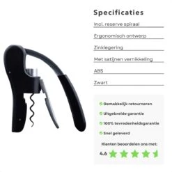 Ouvre-bouteille De Vin De Luxe Cheqo® - Tire-bouchon - Ouvre-bouteille - Robuste - Design Ergonomique - ABS - Qualité Lourde - Avec Spirale De Rechange 10 Ouvre-bouteille De Vin De Luxe Cheqo® - Tire-bouchon - Ouvre-bouteille - Robuste - Design Ergonomique - ABS - Qualité Lourde - Avec Spirale De Rechange -Cuisine Fournitures Magasin 1200x1200 1377