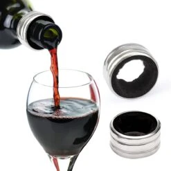 MD- Goods ® Tire-bouchon + Accessoires Vin Coffret Cadeau - Set Tire-bouchon - Décapsuleur - Bec Verseur - Tire-bouchon - Embout Cadeau - Cuir - Zwart -Cuisine Fournitures Magasin 1200x1200 1381